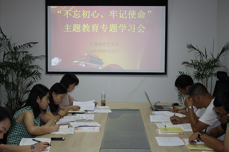 區(qū)城建投公司黨支部開展“先學(xué)、先查、先改”工作 預(yù)熱 “不忘初心、牢記使命”主題教育工作